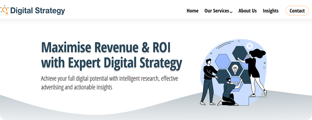 Digital Strategy Consultants website hero section